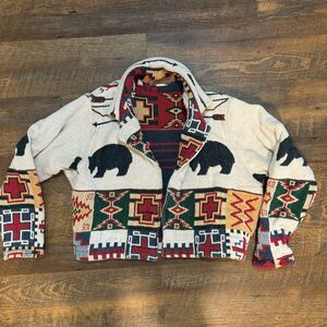 Vintage Painted Pony 90's Southwestern Native American bears theme tapestry jack